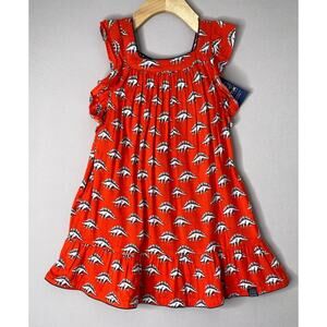 NWT TukTuk Designs Tangerine Dinosaurs Flutter Sleeve Dress Girls 5-6 Yrs